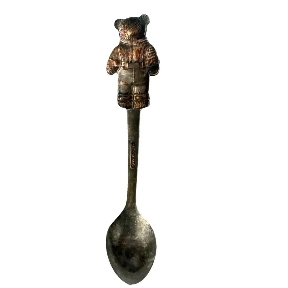 Vintage Ronnette Teddy Bear Astronaut Silverplate Spoon Collectible